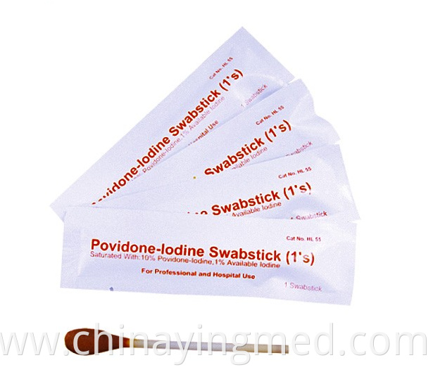 Povidone-iodine swabstick